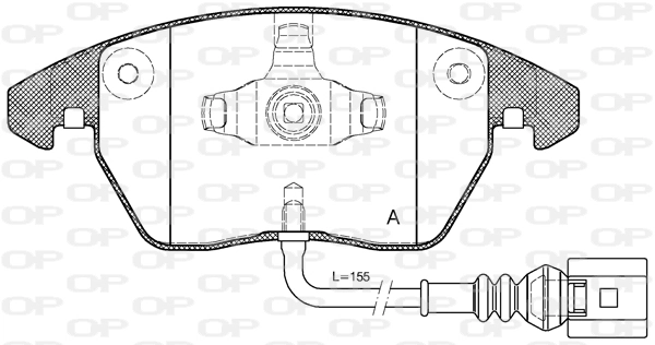 OPEN PARTS fékbetétkészlet, tárcsafék - BPA1030.01 - TothCarparts