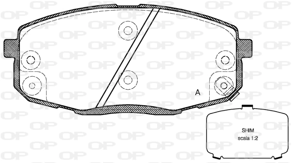 OPEN PARTS fékbetétkészlet, tárcsafék - BPA1038.12 - TothCarparts