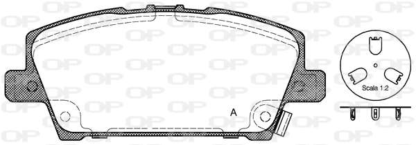 OPEN PARTS fékbetétkészlet, tárcsafék - BPA1205.02 - TothCarparts