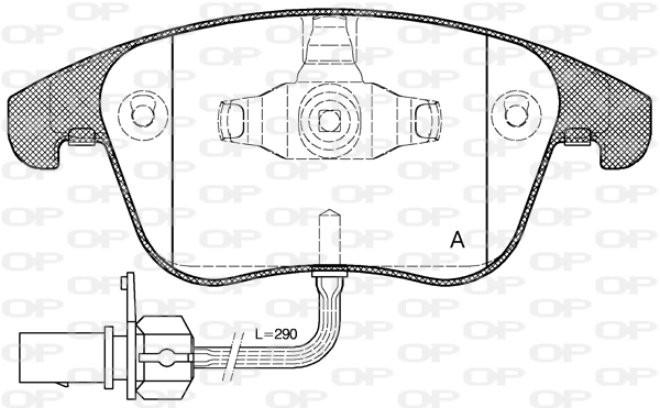 OPEN PARTS fékbetétkészlet, tárcsafék - BPA1219.11 - TothCarparts
