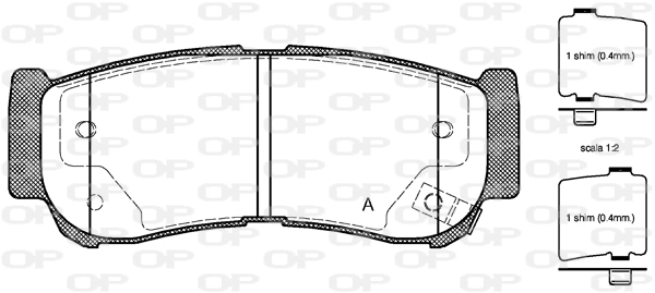 OPEN PARTS fékbetétkészlet, tárcsafék - BPA1239.02 - TothCarparts