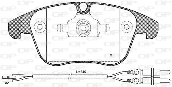 OPEN PARTS fékbetétkészlet, tárcsafék - BPA1249.01 - TothCarparts