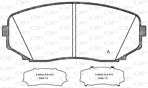OPEN PARTS fékbetétkészlet, tárcsafék - BPA1267.02 - TothCarparts