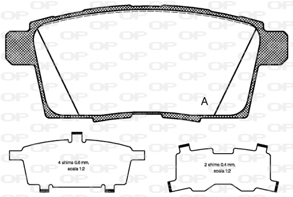 OPEN PARTS fékbetétkészlet, tárcsafék - BPA1268.00 - TothCarparts