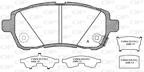 OPEN PARTS fékbetétkészlet, tárcsafék - BPA1281.02 - TothCarparts