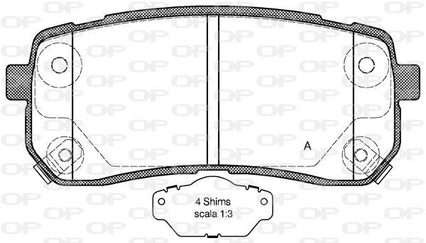 OPEN PARTS fékbetétkészlet, tárcsafék - BPA1288.02 - TothCarparts