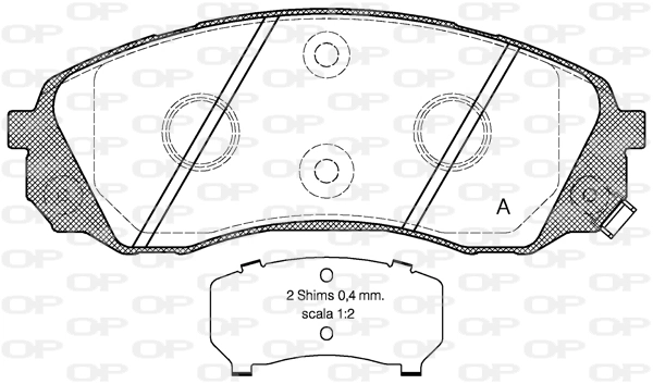 OPEN PARTS fékbetétkészlet, tárcsafék - BPA1291.02 - TothCarparts