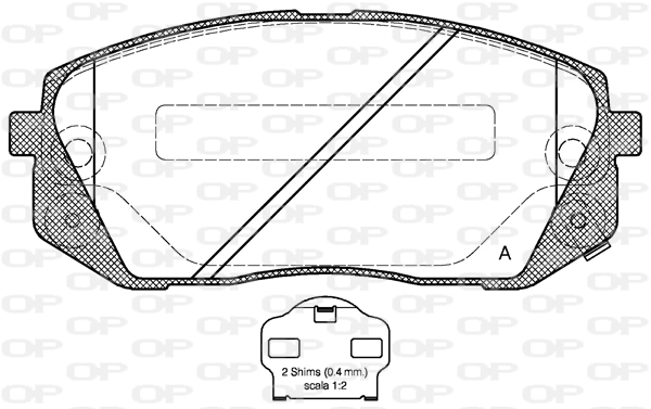 OPEN PARTS fékbetétkészlet, tárcsafék - BPA1302.02 - TothCarparts