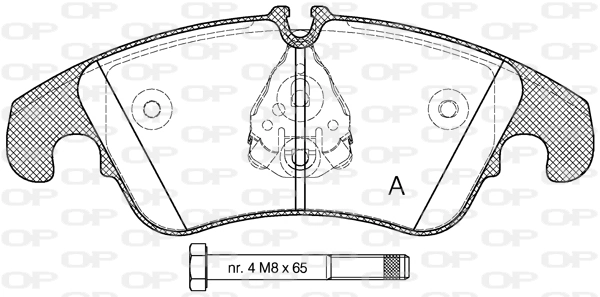 OPEN PARTS fékbetétkészlet, tárcsafék - BPA1304.10 - TothCarparts
