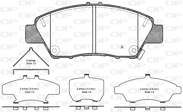OPEN PARTS fékbetétkészlet, tárcsafék - BPA1358.02 - TothCarparts
