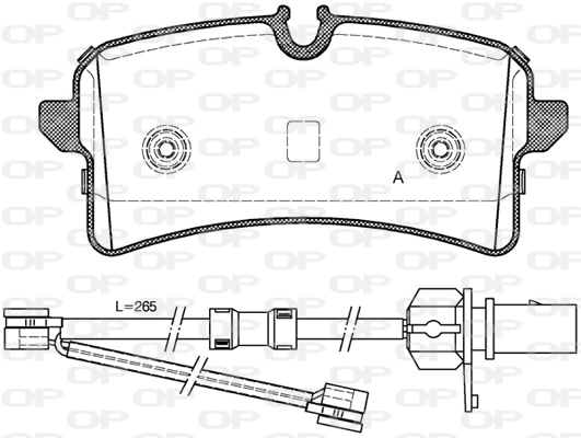 OPEN PARTS fékbetétkészlet, tárcsafék - BPA1505.02 - TothCarparts