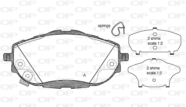 OPEN PARTS fékbetétkészlet, tárcsafék - BPA1561.02 - TothCarparts
