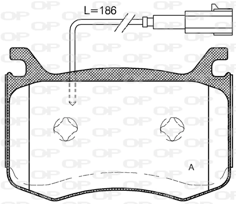 OPEN PARTS fékbetétkészlet, tárcsafék - BPA1721.02 - TothCarparts