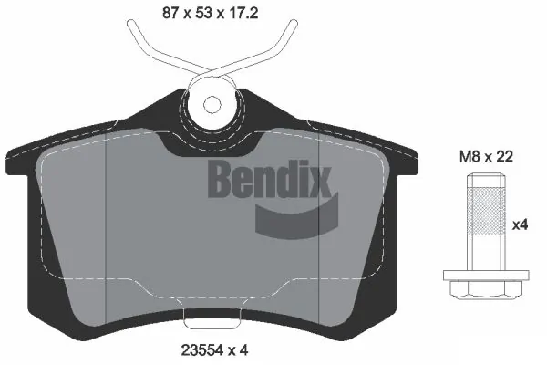 BENDIX Braking fékbetétkészlet, tárcsafék - BPD1000 - TothCarparts