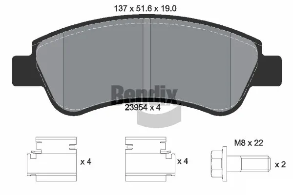 BENDIX Braking fékbetétkészlet, tárcsafék - BPD1002 - TothCarparts