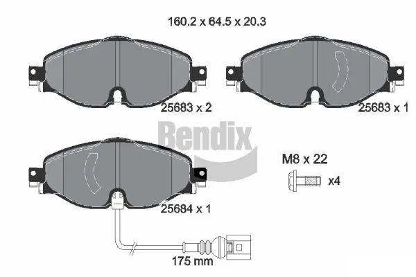 BENDIX Braking fékbetétkészlet, tárcsafék - BPD1016 - TothCarparts