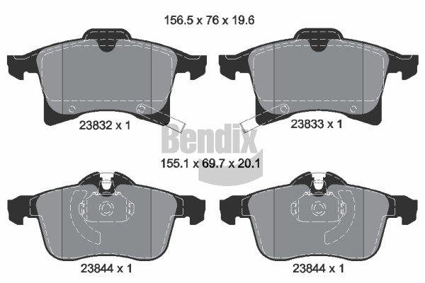 BENDIX Braking fékbetétkészlet, tárcsafék - BPD1022 - TothCarparts