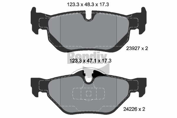 BENDIX Braking fékbetétkészlet, tárcsafék - BPD1023 - TothCarparts