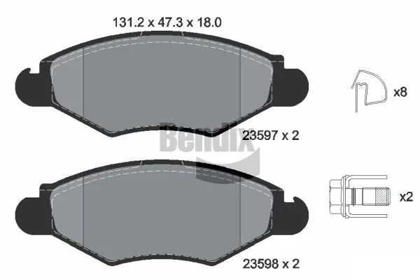 BENDIX Braking fékbetétkészlet, tárcsafék - BPD1024 - TothCarparts