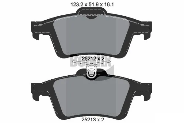 BENDIX Braking fékbetétkészlet, tárcsafék - BPD1044 - TothCarparts