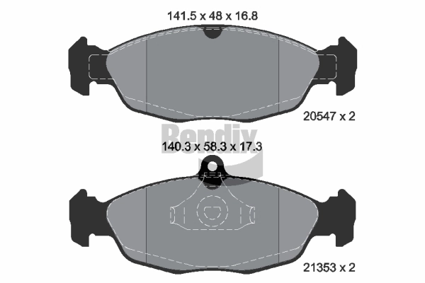 BENDIX Braking fékbetétkészlet, tárcsafék - BPD1052 - TothCarparts