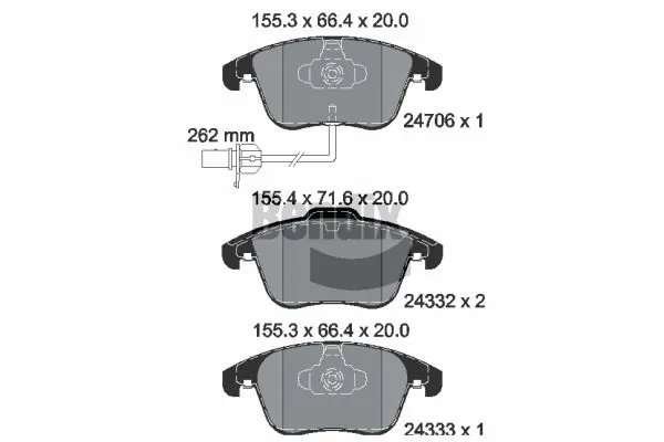 BENDIX Braking fékbetétkészlet, tárcsafék - BPD1076 - TothCarparts