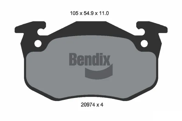 BENDIX Braking fékbetétkészlet, tárcsafék - BPD1103 - TothCarparts