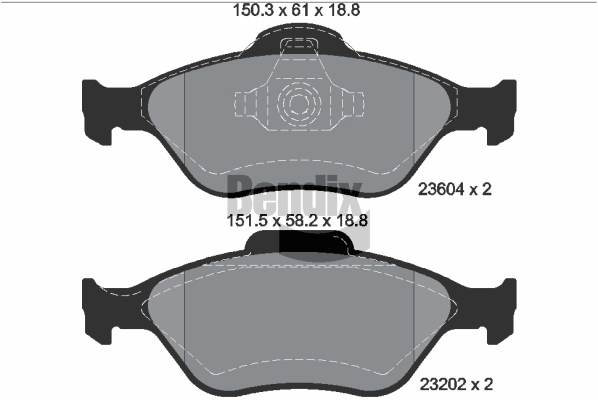 BENDIX Braking fékbetétkészlet, tárcsafék - BPD1104 - TothCarparts