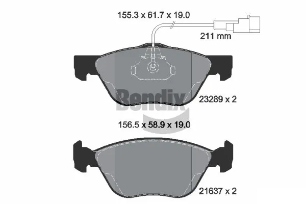 BENDIX Braking fékbetétkészlet, tárcsafék - BPD1137 - TothCarparts