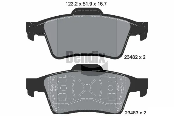 BENDIX Braking fékbetétkészlet, tárcsafék - BPD1141 - TothCarparts