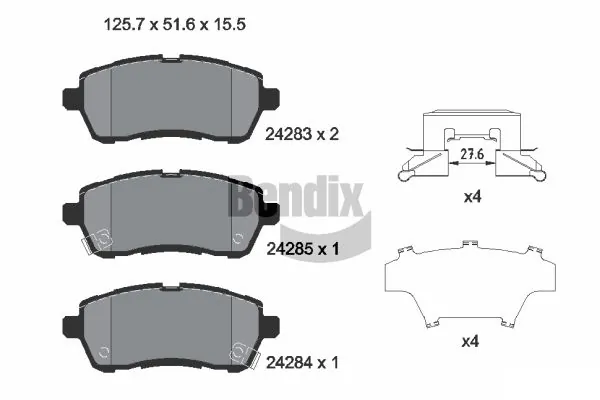 BENDIX Braking fékbetétkészlet, tárcsafék - BPD1144 - TothCarparts