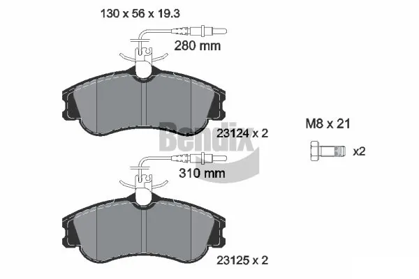 BENDIX Braking fékbetétkészlet, tárcsafék - BPD1147 - TothCarparts