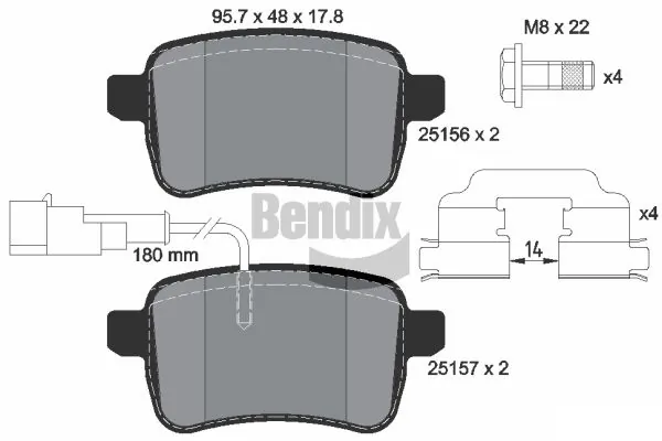 BENDIX Braking fékbetétkészlet, tárcsafék - BPD1156 - TothCarparts