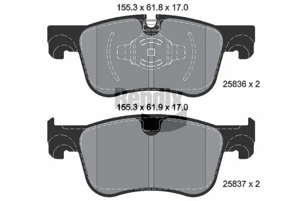 BENDIX Braking fékbetétkészlet, tárcsafék - BPD1159 - TothCarparts