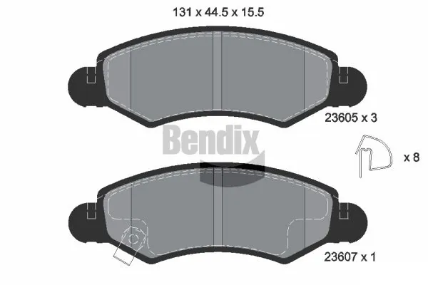 BENDIX Braking fékbetétkészlet, tárcsafék - BPD1169 - TothCarparts