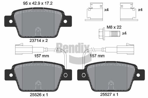 BENDIX Braking fékbetétkészlet, tárcsafék - BPD1175 - TothCarparts
