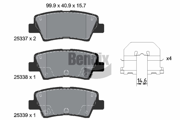 BENDIX Braking fékbetétkészlet, tárcsafék - BPD1176 - TothCarparts