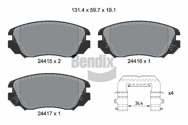 BENDIX Braking fékbetétkészlet, tárcsafék - BPD1179 - TothCarparts