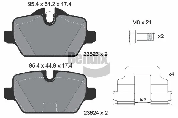 BENDIX Braking fékbetétkészlet, tárcsafék - BPD1200 - TothCarparts