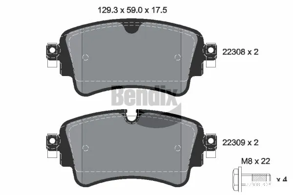 BENDIX Braking fékbetétkészlet, tárcsafék - BPD1217 - TothCarparts