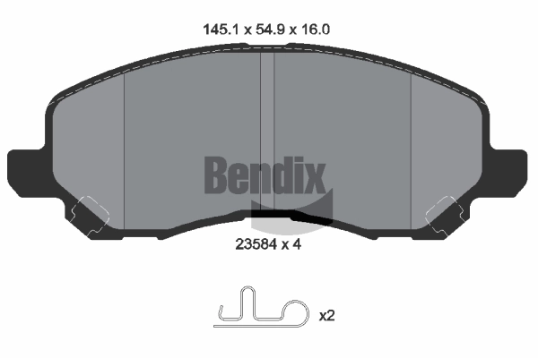 BENDIX Braking fékbetétkészlet, tárcsafék - BPD1221 - TothCarparts