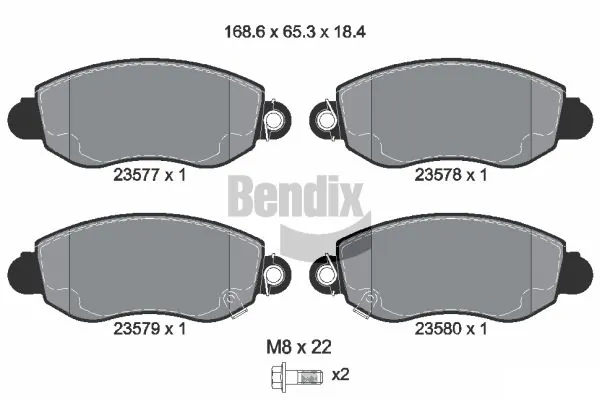 BENDIX Braking fékbetétkészlet, tárcsafék - BPD1227 - TothCarparts