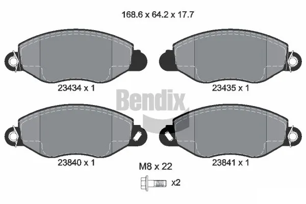 BENDIX Braking fékbetétkészlet, tárcsafék - BPD1231 - TothCarparts