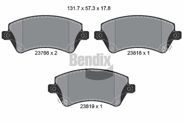 BENDIX Braking fékbetétkészlet, tárcsafék - BPD1249 - TothCarparts