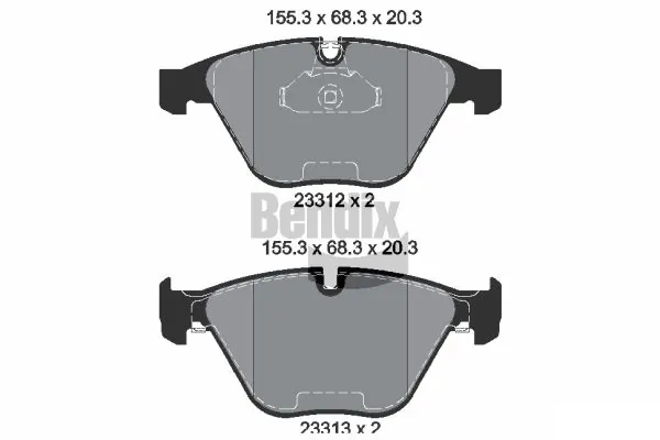 BENDIX Braking fékbetétkészlet, tárcsafék - BPD1252 - TothCarparts
