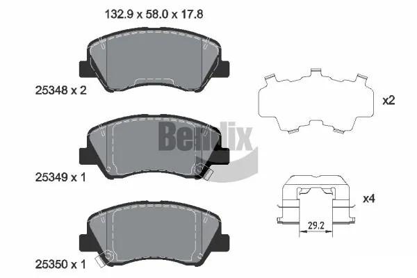 BENDIX Braking fékbetétkészlet, tárcsafék - BPD1259 - TothCarparts
