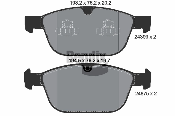 BENDIX Braking fékbetétkészlet, tárcsafék - BPD1273 - TothCarparts