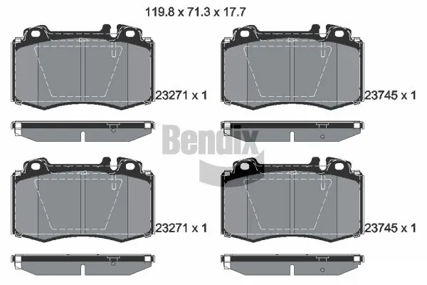 BENDIX Braking fékbetétkészlet, tárcsafék - BPD1283 - TothCarparts