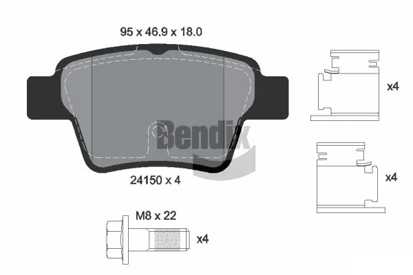 BENDIX Braking fékbetétkészlet, tárcsafék - BPD1289 - TothCarparts