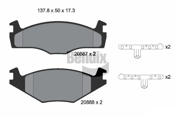 BENDIX Braking fékbetétkészlet, tárcsafék - BPD1299 - TothCarparts